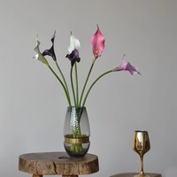 Großhandel EVA Calla Lily White Calla Lilien natürliche künstliche Real Touch Blume für Weihnachten für Wohnzimmer Hochzeit
