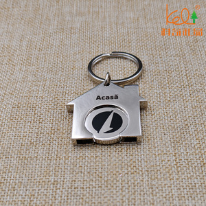 Customizable Eco-Friendly Zinc Alloy Trolley Coin Keyholder Custom Personalized Promotional Keychain Carabiner Shopping Custom
