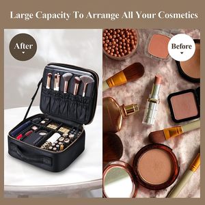 Borsa per il trucco cosmetica da donna portatile professionale all'ingrosso borsa per il trucco custodia per il trucco borsa per il trucco con specchio intelligente - Product Image 3
