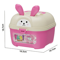 Jouet interactif pour enfants : Lapin en peluche électrique avec accessoires de toilettage, son et marche avant, pour l'éducation à l'entretien des animaux