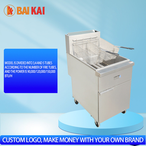 Trạng thái rắn điều khiển nhiệt thương mại gas Nồi chiên thép không gỉ nồi chiên sâu cho nhà hàng - Product Image 3