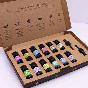 Ensemble de 12 huiles essentielles pures personnalisées avec étiquette privée, 5 ml, senteurs d'arbre à thé, emballage en boîte cadeau kraft, kit d'aromathérapie, OEM/ODM - Product Image 5