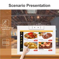 RK3399 10,1 pulgadas en forma de L Android Tablet 1280x800 táctil capacitiva Poe Nfc Quad Core Android Tablet Shop Counter