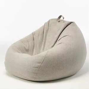 Sofá Bean Bag individual con funda extraíble suave para sala de estar, dormitorio, balcón, tatami, gris cálido - Product Image 1