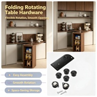 Charnière de table pliante rotative à 90 degrés, charnières de bureau rotatives en forme de L, kit de quincaillerie de bureau facile à installer pour table d'étude