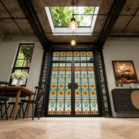 Ventanas Clásicas Estilo Crittall con Marco Delgado de Aleación de Aluminio, Acabado Manual, Aislamiento Térmico, Impermeables, para Apartamentos, Dormitorios y Casas de Campo