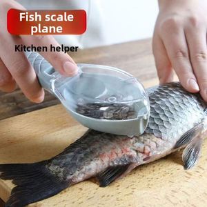 Fish Scale Scraper Remover <b>Tool</b> Lid PP Plastic Scale Collector 58g Lightweight Eco-Friendly Easy Clean <b>Kitchen</b> <b>Gadget</b> Fresh Fish - Product Image 1