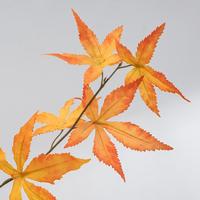 Ranting Daun Maple Plastik Buatan 90cm, 5 Kepala, Dekorasi Musim Gugur, Thanksgiving, Wisuda, Tahun Baru, Bunga Realistis