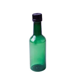 Mini 100Ml Pet Transparante Ronde Vorm Plastic Drank Wodka Drank Wijn Fles