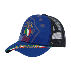 Casquette de baseball en maille personnalisée pour supporter de football, 5 panneaux, imprimée <span class=keywords><strong>Coupe</strong></span> <span class=keywords><strong>du</strong></span> <span class=keywords><strong>Monde</strong></span>, pour équipes nationales et clubs européens, tels que l'Italie - Product Image 1