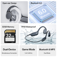Nouveaux écouteurs sportifs à conduction osseuse L18-G, étanches IPX8, pour la natation, avec tour de cou, sans fil BT6.0