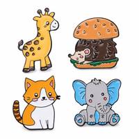 Badge personnalisé en émail dur avec motif d'animaux mignons, broche pour enfants, cadeau tendance, badge en promotion