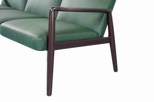 Cómodo Sofá Cama de Tres Plazas Verde Oscuro, Diseño Tradicional con Cojines Rellenos de Esponja Suave, Cubierta de PU, Duradero y Ecológico - Product Image 5