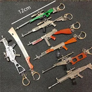 Chaveiro de metal em forma de arma, 1 peça, 12cm, sniper, rifle, liga de metal, pingente