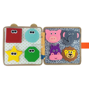 Juguetes de Fieltro Montessori al por Mayor OEM ODM, Libro Sensorial de Tela con Temática de Animales, Libro de Actividades Tranquilas con Certificado CE CPC <span class=keywords><strong>para</strong></span> Niños Pequeños - Product Image 4