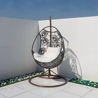 Fauteuil suspendu d'extérieur en bambou tressé, style minimaliste moderne, pour cour et balcon, Chine