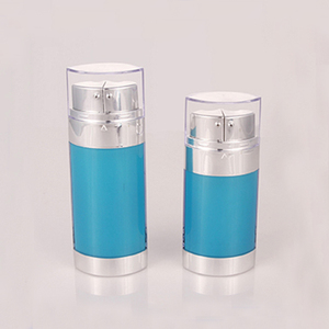 15ml 30ml recto redondo giratorio como bomba sin aire recargable botella de doble tubo botella cosmética sin aire para embalaje de cuidado de la piel - Product Image 2