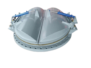 Vanne à battant hydraulique à double porte en acier inoxydable, anti-refoulement pour drainage des eaux usées - Product Image 2