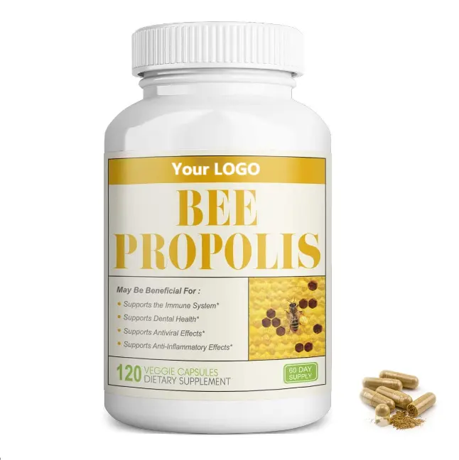 High Quality Bee Propolis Supplement with Brazilian Green Propolis Support Immune System Anti-inflammatory OEM Propolis Tablet