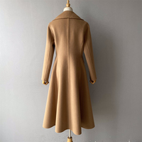 Jxwatcher Vente en gros Manteau d'hiver doux et fin, sur mesure, fait main, en laine double face pour femmes, long manteau en laine pour femmes