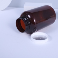 Récipient HDPE noir direct d'usine 150-200ml avec capuchon à double verrouillage, pot de col de 47mm bouteille de supplément