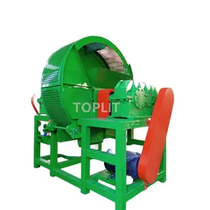 Low Noise Small Tire Shredder Machine / Tyre Shredder / Barrel Double Shaft Shredder Machine For Sale