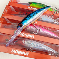 Leurre de pêche en eau salée robuste 160mm 200mm pour la pêche en haute mer, leurre de traîne, gros appât flottant, wobbler, minnow plongeant pour thon et marlin
