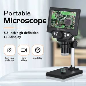 <span class=keywords><strong>Microscope</strong></span> industriel numérique G5 <span class=keywords><strong>10MP</strong></span> 1-1000X avec support en aluminium et écran LCD 5.5 ". - Product Image 6