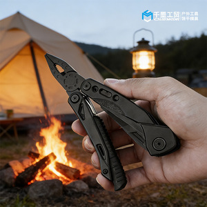 Multitool Pliers Knife, Outdoor <b>Survival</b> <b>Kit</b> with Whistle, Fire Rod & Screwdriver Bits - Product Image 3