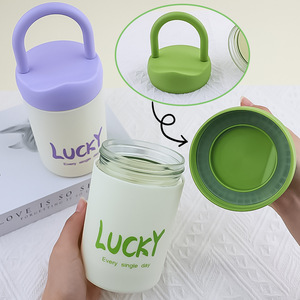 <span class=keywords><strong>Bicchiere</strong></span> in Vetro Portatile, Semplice ed Elegante Supporto per Telefono Stile Instagram, Tazza Regalo, Tazza Paffuta, Tazza da Viaggio <span class=keywords><strong>di</strong></span> Grande Capacità - Product Image 5