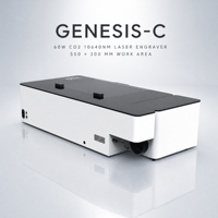 Graveur et découpeur laser CO2 VMYTH Genesis-C 60W, machine laser CO2 de bureau fermée avec assistance pneumatique pour acrylique, bois, cuir