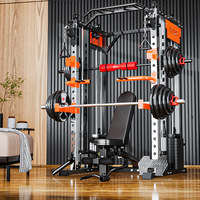 Machine Smith multifonctionnelle, équipement de fitness pour la maison, cage de musculation, rack à squats, crossover de câbles