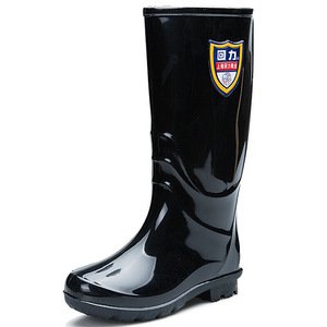 Botas de Lluvia de Media Pantorrilla para Mujer Warrior, Negras, de PVC, Antideslizantes - Product Image 4