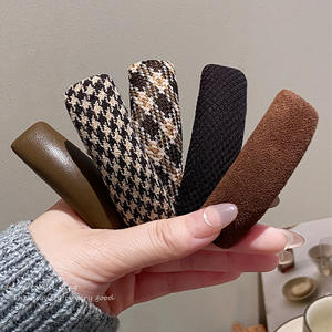 Épingles à cheveux en tissu tricoté à carreaux, style coréen, polyvalentes, pour femmes, pinces BB, accessoires pour cheveux, vente en gros - Product Image 2