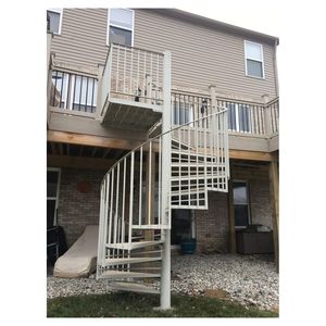 <span class=keywords><strong>Escalier</strong></span> en colimaçon Prima résistant aux intempéries, avec barreaux verticaux, pour l'extérieur et l'intérieur - Product Image 4