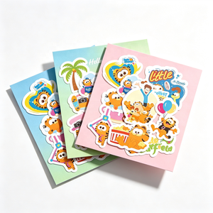 Étiquettes Adhésives Personnalisées Multi-formes, Thème Alien Dessin Animé, PVC Transparent, Marchandises Thème Célébrités, Impression DIY sur Demande, Rondes - Product Image 6