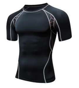 סיטונאי מהיר יבש שזלונג חולצות שחייה גלישה קצרים שרוולים ארוכים דחיסה כושר חדר כושר לוגו מותאם אישית בגדי ספורט נגד UV