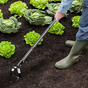 Gardening Action Grubber Hacke zum Jäten Steigbügel Hohl hacke Werkzeuge für Hula-Ho Garten werkzeug mit verstellbarer Schub hacke