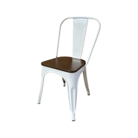 Chaise de salle à manger moderne Chaise de bistrot industrielle en métal Chaises de restaurant empilables