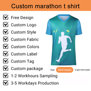 T-shirt de course à pied en maille à impression numérique personnalisée, 100 % polyester, séchage rapide, respirant - Product Image 2