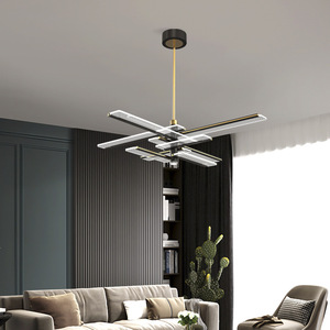 Luxury Modern Minimalist <b>Dining</b> Room Chandelier Creative Long Strip Trendy Bar Lamp for Living Room Bedroom Pendant <b>Lights</b> - Product Image 6