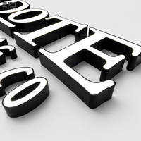 Letras de Canal LED con Iluminación Frontal Personalizadas EZD, Letrero Comercial para Negocios, Letrero con Logotipo, Letrero Publicitario Exterior Comercial