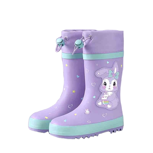 Botas de Lluvia de Resina Antideslizantes hasta la Rodilla para Niños, Suela de PVC, Zapatos Ligeros para Agua para Estudiantes - Product Image 1