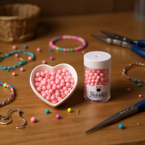 Perline Rotonde Rosa da 8mm ILAN per Creazione di Gioielli - Product Image 3