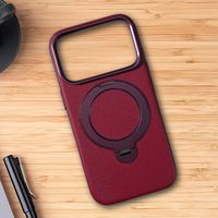 Étui de téléphone portable simple, antichute, en PC+PU, avec béquille magnétique, couleur unie, haute qualité, style professionnel pour iPhone 18 17 Pro Max