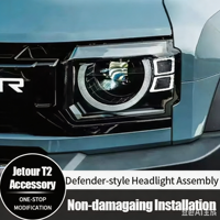 Nouveau design amélioré : Phares avant LED style Defender pour accessoires Jetour T2 2025 2026