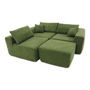 Divano Componibile Moderno in Scatola, Set di Divani Cloud Verdi, Arredamento per Soggiorno, Vendita Diretta dalla Fabbrica - Product Image 4