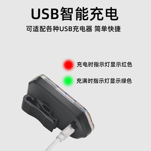 <b>Bicycle</b> Rear <b>Light</b> 15 Led Rechargeable USB Charging Cycling Safety Tail <b>Light</b> IPX4 Waterproof Plastic Body - Product Image 4