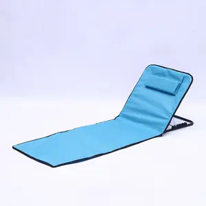 Tapis de plage d'extérieur en tissu oxford, tuyau en acier étanche à cinq positions, réglable, inclinable, pliable, tapis de camping résistant à l'humidité