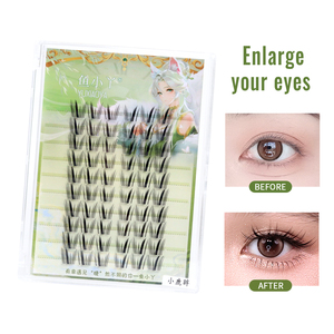 Faux cils segmentés <span class=keywords><strong>de</strong></span> grande capacité «<span class=keywords><strong>yeux</strong></span> <span class=keywords><strong>de</strong></span> cerf», coin extérieur allongé, style sud-est asiatique, logo personnalisable - Product Image 3